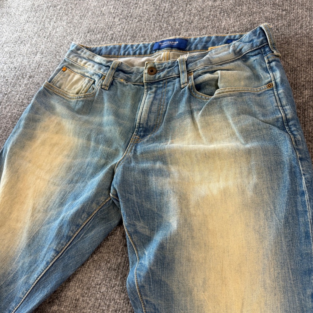 Scotch & Soda Skim Slim Fit Blue Denim Jeans Size 32x32 Amsterdams Blauw